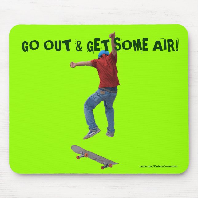 Skateboarder Get Some Air Action Street Kulcha Art Mouse Pad (Front)