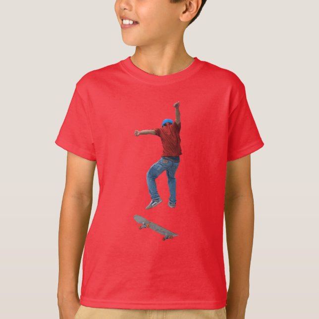 Skateboarder Get Some Air Action Street Kulcha Art T-Shirt (Front)