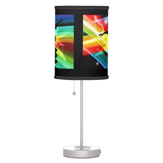 Skateboarder in Criss Cross Lightning Table Lamp (Right)