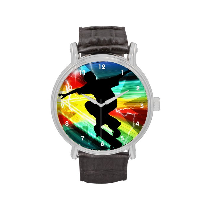 Skateboarder in Criss Cross Lightning Watch