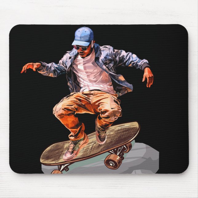 skateboarder mouse pad (Front)