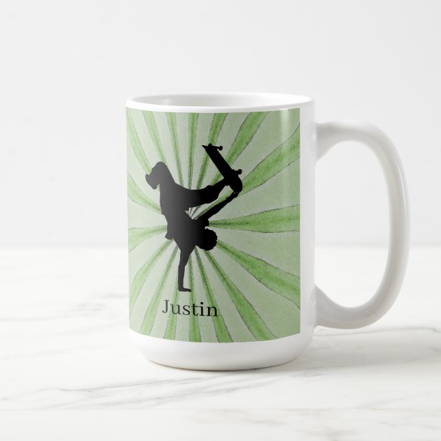 Skateboarder Name Coffee Mug (Right)