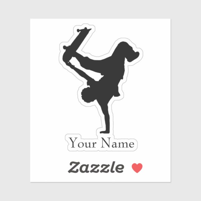 Skateboarder Name Sticker (Sheet)
