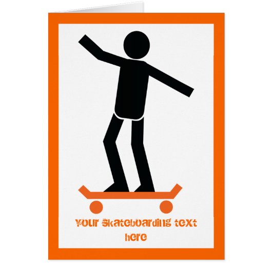 Skateboarder on his skateboard custom cards (Front)