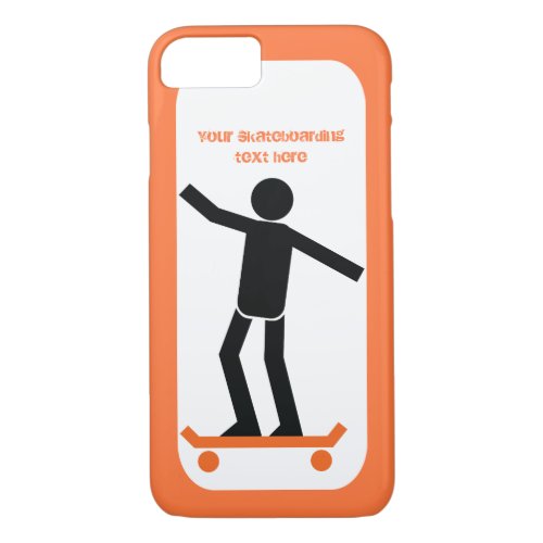 Skateboarder on his skateboard custom iPhone 87 case