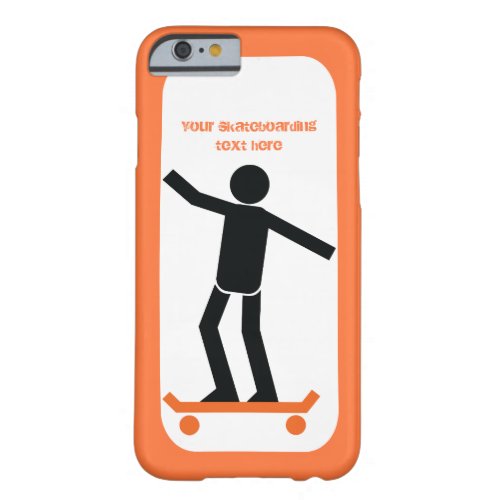 Skateboarder on his skateboard custom barely there iPhone 6 case