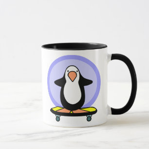 Skateboarder Penguin Skateboarding Fun Skateboard Mug