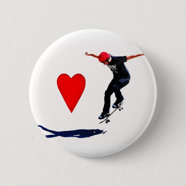 skateboarder pinback button (Front)