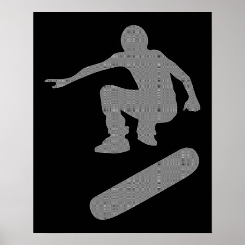 skateboarder silhouette poster