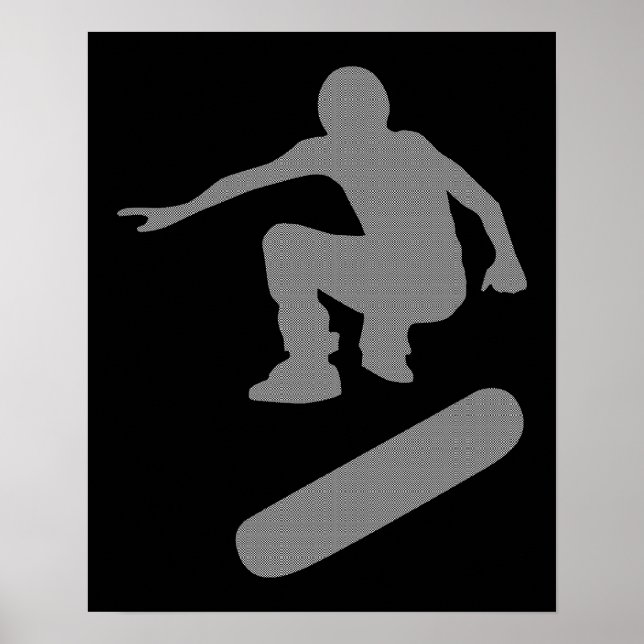skateboarder silhouette poster (Front)