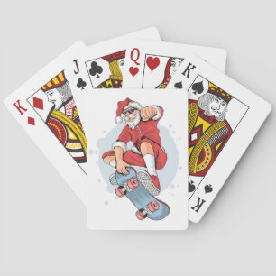 Skateboarder Skateboard Snowman Poker Cards