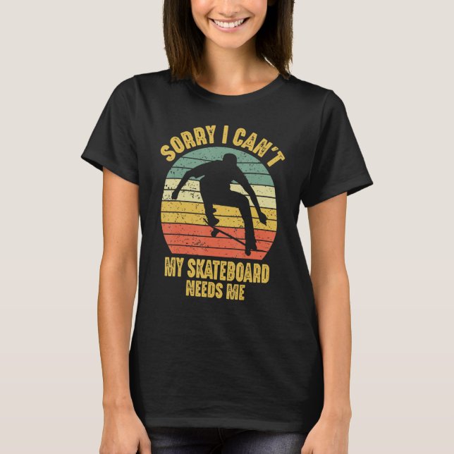 Skateboarder  Skateboarding Retro Vintage Skateboa T-Shirt (Front)
