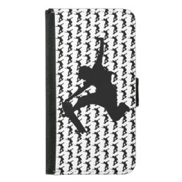 Skateboarder Skateboarding Skateboard Silhouette Samsung Galaxy S5 Wallet Case