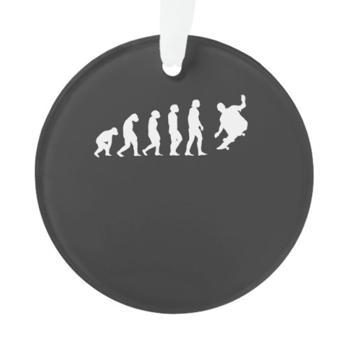 Skateboarder Skater Evolution Ornament