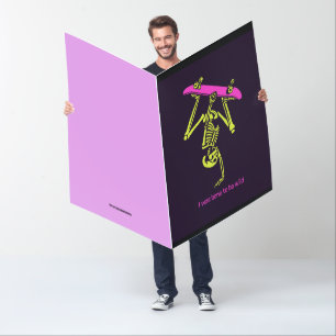 SKATEBOARDER SKELETON WILD CHILD GIANT BIRTHDAY  C CARD