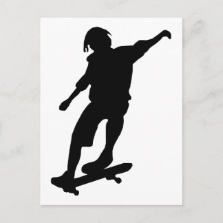 SKATEBOARDER VECTOR GRAPHIC DUDE ICON LOGO SPORTS  POSTCARD