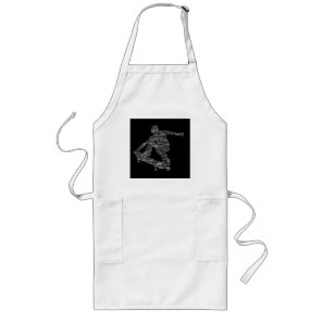 Skateboarder word collage apron