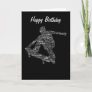 Skateboarder word collage greeting card