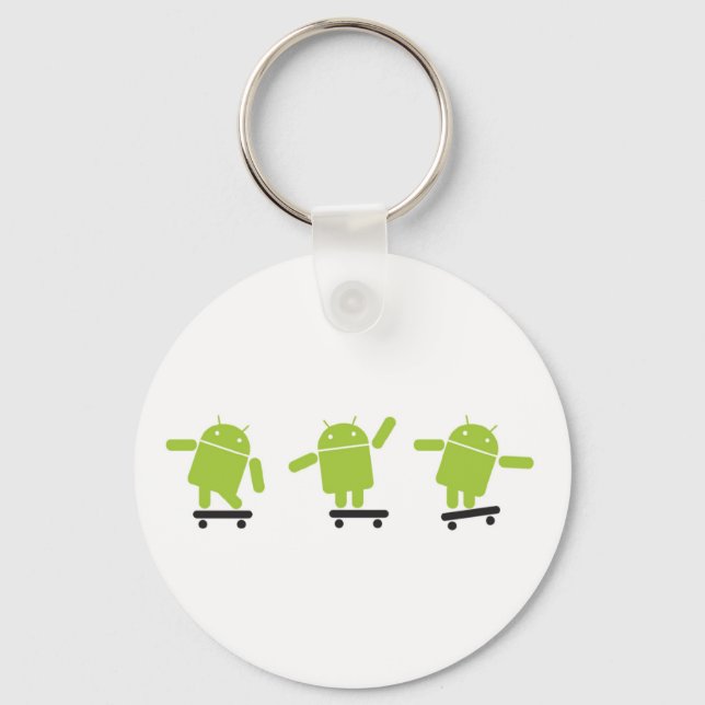 Skateboarding Android Keychain (Front)