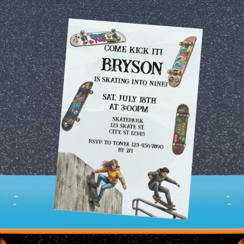 Skateboarding Birthday with Skateboards