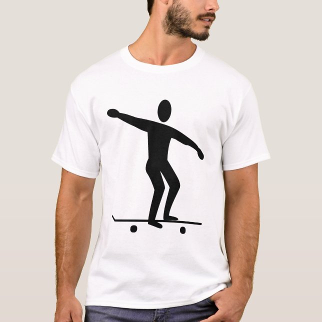 Skateboarding - Black T-Shirt (Front)