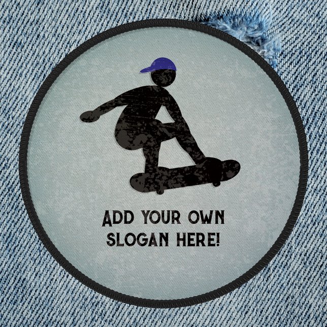 Skateboarding Boy / Man Skate Tricks Grunge Custom Patch (Creator Uploaded)