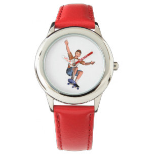 Skateboarding boy watch