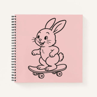 Skateboarding Bunny Notebook
