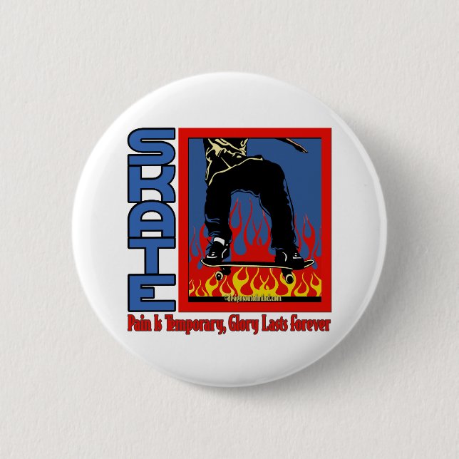 Skateboarding Button (Front)