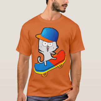 Skateboarding cat T-Shirt