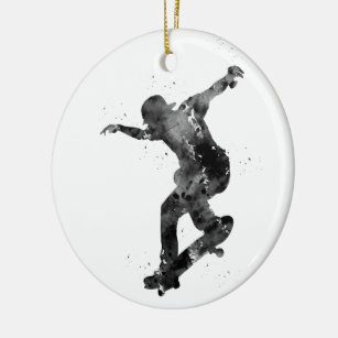 Skaterboy skaterboard Personalized Christmas Ornament