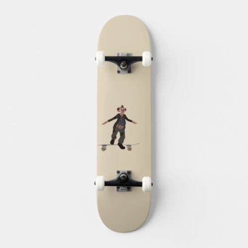 Skateboarding clown skateboard