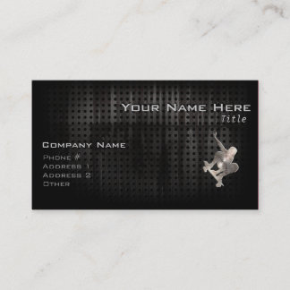 Skateboarding; Cool Black Business Card