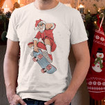 Skateboarding Cool Santa | Christmas T-Shirt<br><div class="desc">This fun design features a cool Santa skateboarding. #christmas #santa #skateboarding #sport #xtreme #cool #festive #holiday #fashion #design</div>