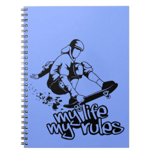 Skateboarding custom notebook