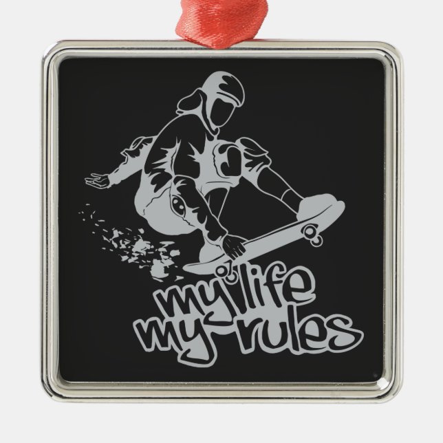 Skateboarding custom ornament (Front)