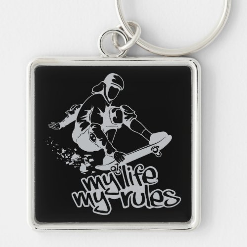 Skateboarding custom premium key chain