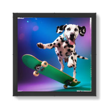 Skateboarding Dalmatian