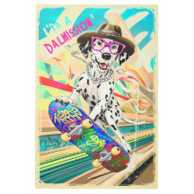"Skateboarding Dalmatian"