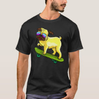 Skateboarding Dog For A Pug Lover And Skater