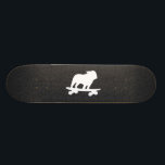 Skateboarding English Bulldog Silhouette Cool Dog Skateboard Deck<br><div class="desc">Cool Skateboarding English Bulldog Silhouette. This totally stoked skater dog is on the move. An awesome skateboard for dog lover humans and skater canines. Check out Jenn's Doodle World for this fun dog design on more products that make sweet gifts.</div>