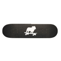 Skateboarding English Bulldog Silhouette Cool Dog
