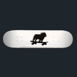 Skateboarding English Bulldog Silhouette Cool Dog Skateboard Deck<br><div class="desc">Cool Skateboarding English Bulldog Silhouette. This totally stoked skater dog is on the move. An awesome skateboard for dog lover humans and skater canines. Check out Jenn's Doodle World for this fun dog design on more products that make sweet gifts.</div>
