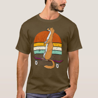 Skateboarding ferret funny gift T-Shirt