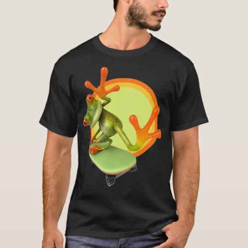 Skateboarding Frog 3 T_Shirt