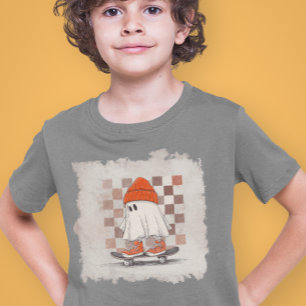 Skateboarding Ghost Retro Grunge Tri-Blend Shirt