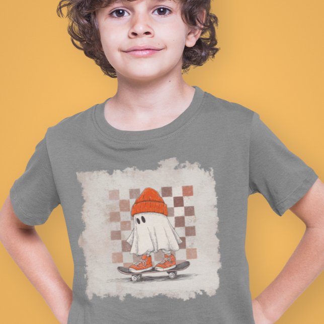 Skateboarding Ghost Retro Grunge Tri-Blend Shirt (Creator Uploaded)