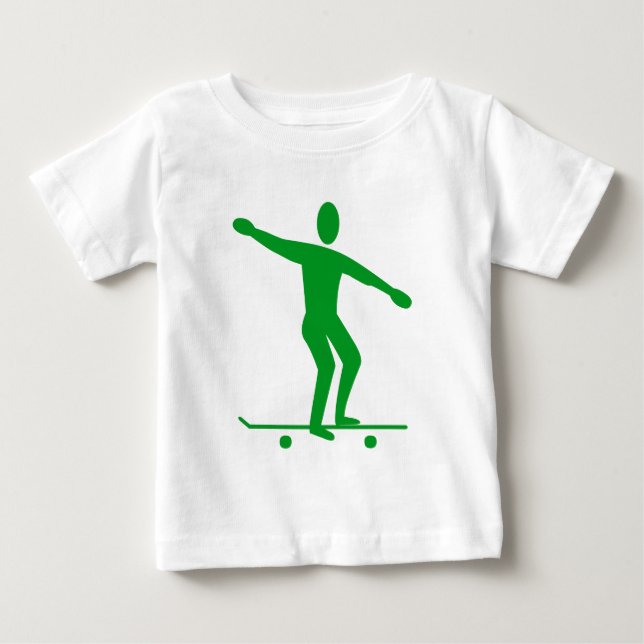 Skateboarding - Grass Green Baby T-Shirt (Front)