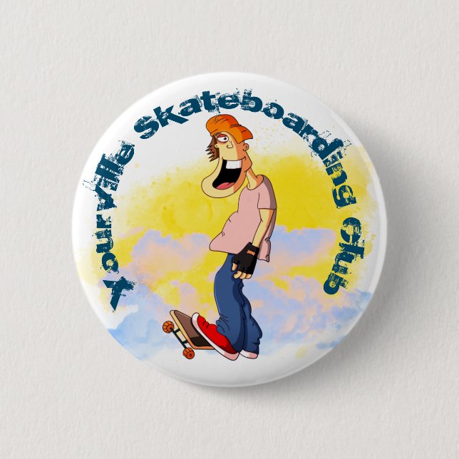 Skateboarding Guy  Button (Front)
