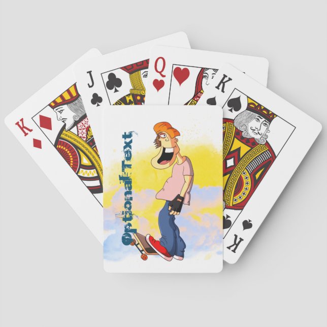 Skateboarding Guy  Poker Cards (Back)